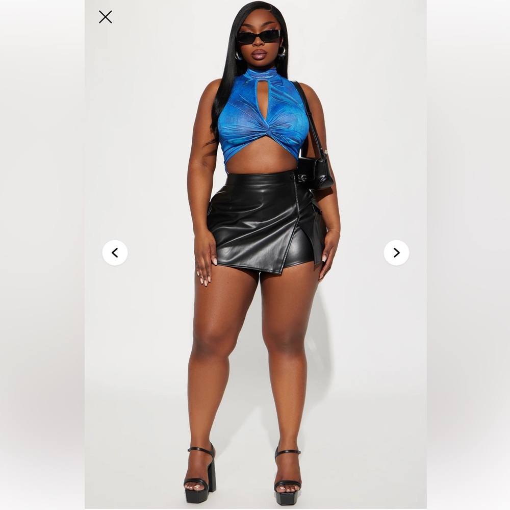 Fashion Nova Blue Cutout Bodysuit 3X - Picture 2 of 5